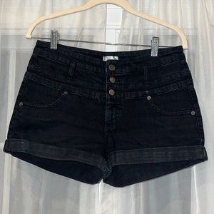 Black Denim Shorts Size 10